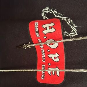 Black Hoodie with Red H.O.P.E Logo